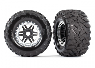 Tires & Wheels Maxx/Black/Satin Chrome (17mm) 2,8" TSM (2)