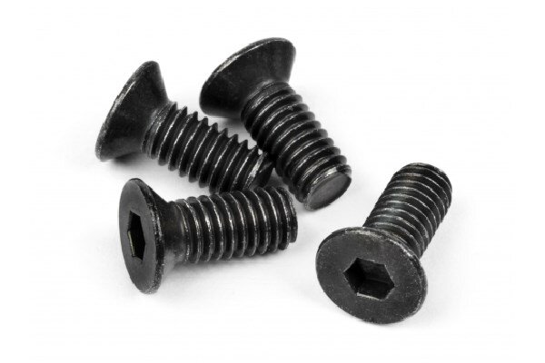 HPI HPZ307 Flat Head Screw M4X10Mm (Hex Socket/Thin Type/4Pc)