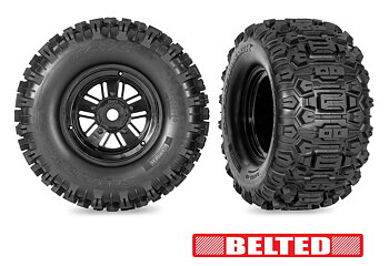 Traxxas 10945 Tire & Rim Sledgehammer Funco Rear Black (2)