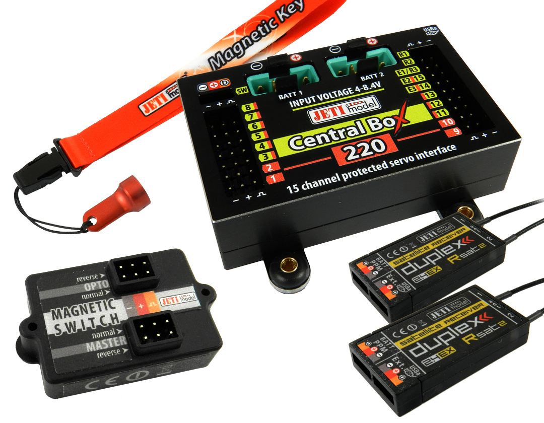 Jeti J-CB-220-RS Central BOX 220 + 2x Rsat2 - 3