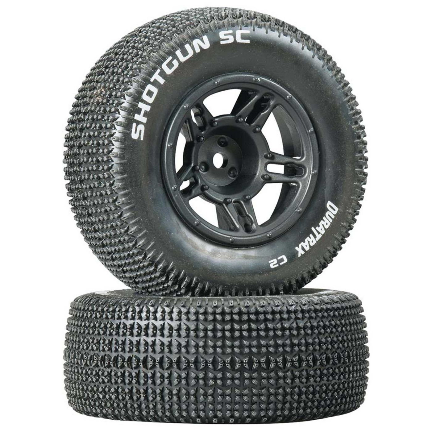 Duratrax 1/10 Shotgun SC Tire C2 Mounted Front Slash (2)
