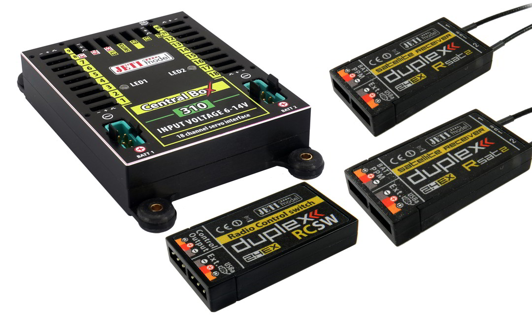 Jeti J-CB-310-RS-RCSW Central BOX 310 with 2x Rsat2 and RCSW
