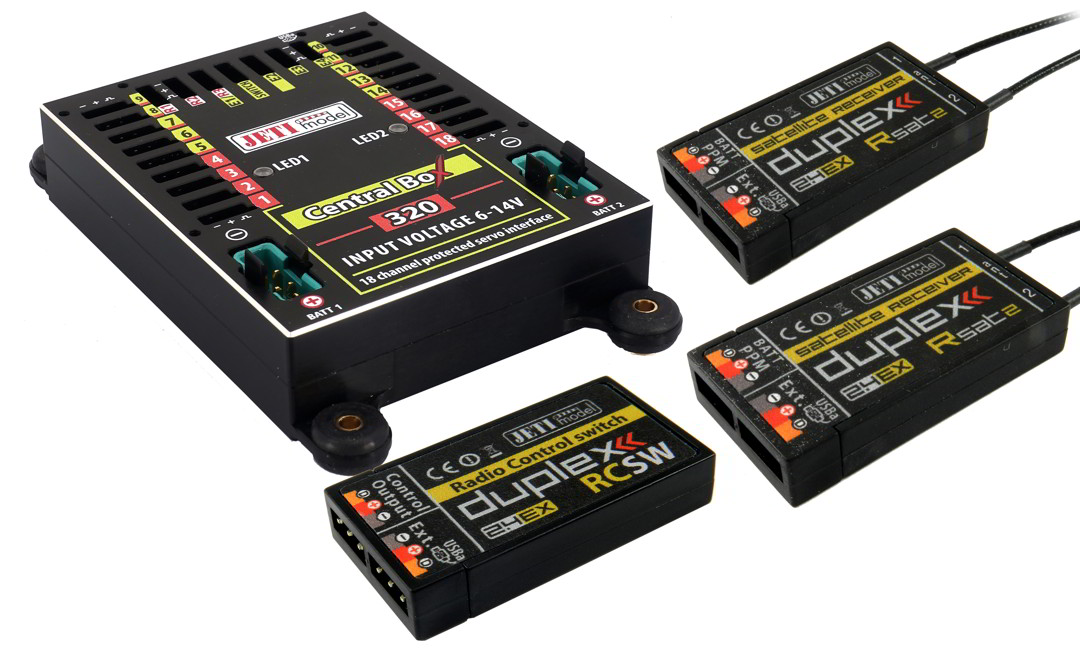 Jeti J-CB-320-RS-RCSW Central BOX 320 with 2x Rsat2 and RCSW - 4
