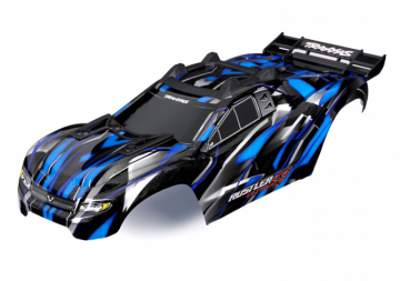 Traxxas 6749-BLUE Kaross Rustler 4x4 Ultimate Blå Komplett Clipless