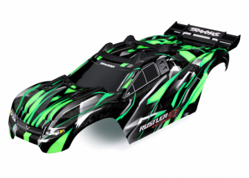 Traxxas 6749-GRN Kaross Rustler 4x4 Ultimate Grön Komplett Clipless