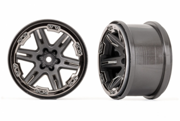Traxxas 426772-BLKCR Wheels RXT Gray - Black Chrome 2.8 (2)