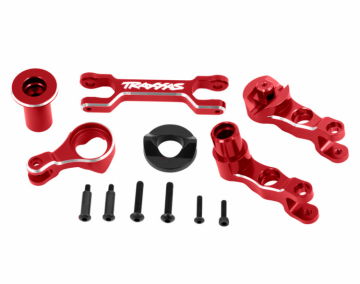 Traxxas 7746-RED Armar & Parallellstag Styrning Set Alu Röd X-Maxx