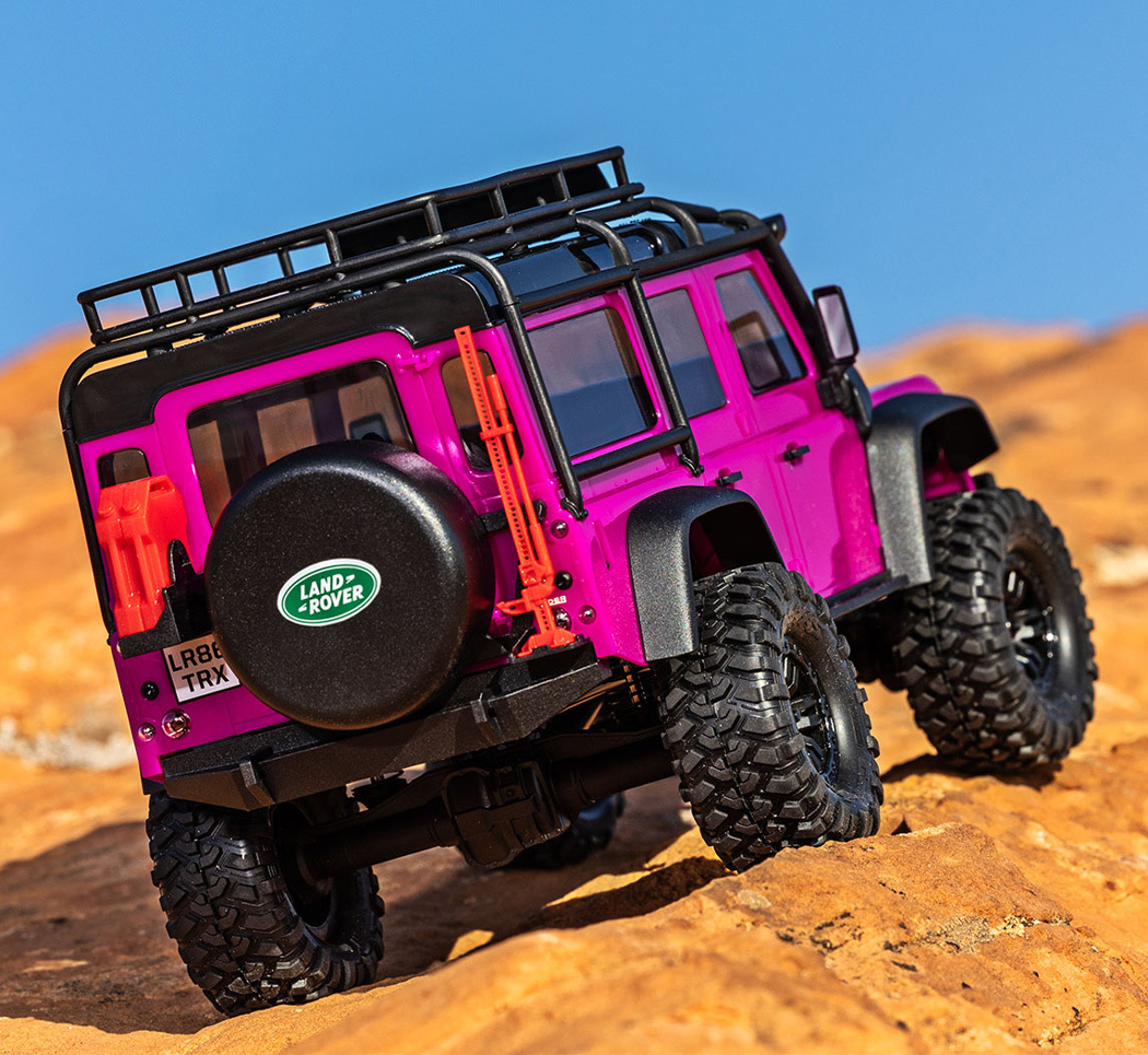 Traxxas TRX-4M 1/18 Land Rover Defender Crawler Pink RTR - 2S LiPo/USB Charger - 5