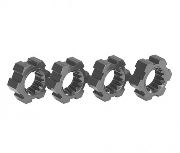 Traxxas 427756-GRAY Wheel Hubs Alu Gray (4) X-Maxx, XRT