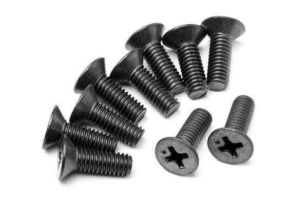 HPI HPZ623 Flat Head Screw M4X12Mm (6Pcs)