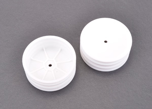 Schumacher U4496 Wheel Hex Front - White - 4wd - pr - 2