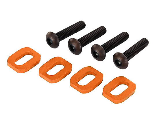 Traxxas 7759-ORNG Brickor Motorfäste Alu Orange med Skruv (4) X-Maxx, XRT