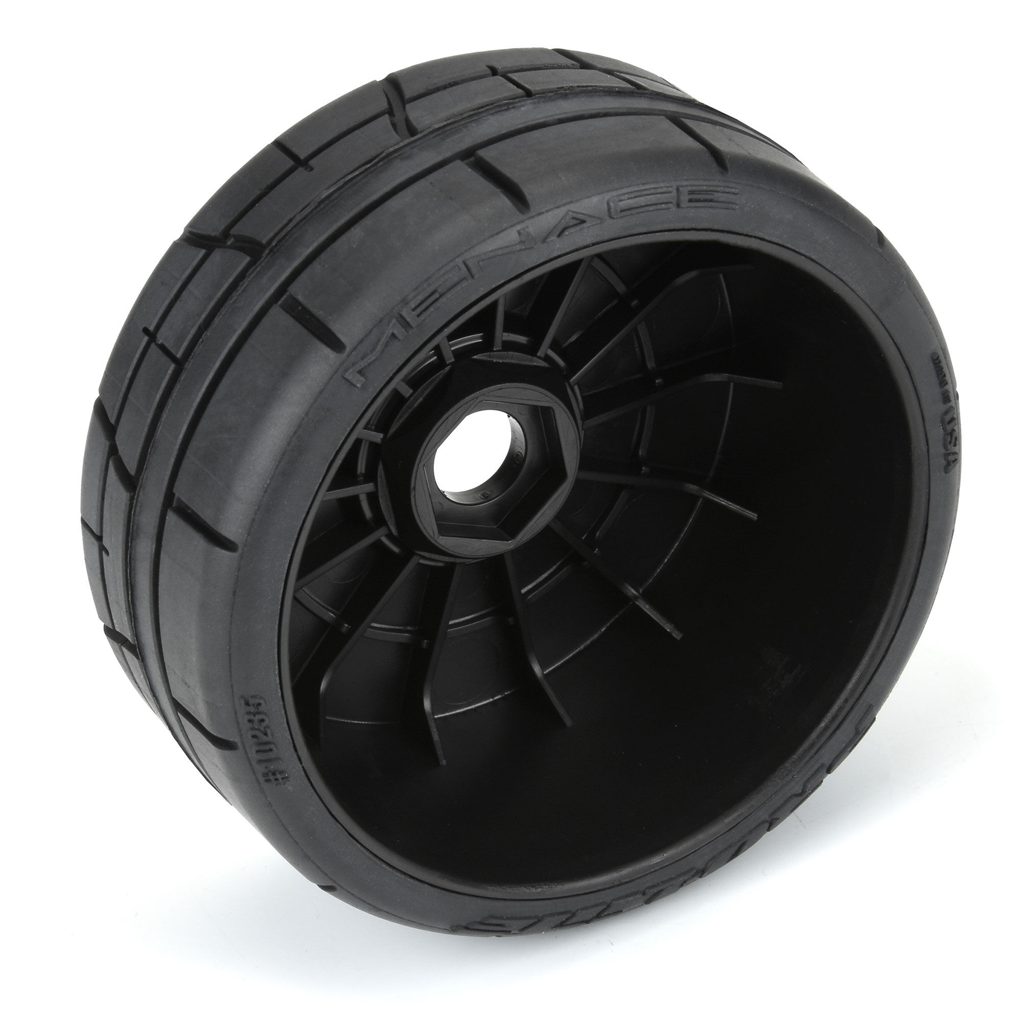 Pro-Line PRO1023510 1/8 Menace HP BELTED Speed Run F/R Tires Mounted 17mm Black (2) - 3