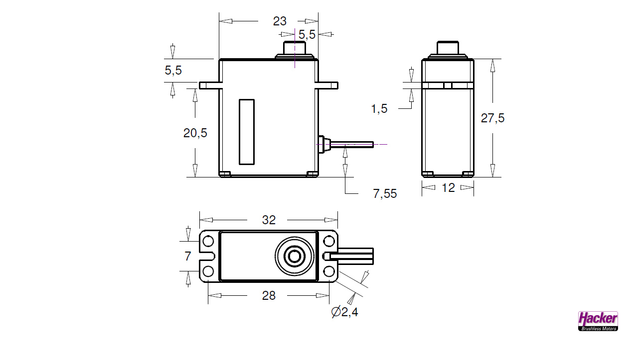Jeti DS-EL0510M DITEX - Digital Servo Eco Line EL0510M - 3
