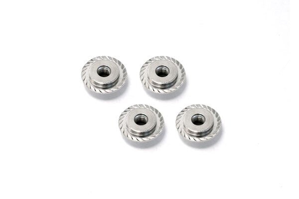 HPI HPZ671 Flanged Lock Nut M5X8Mm (Silver/4Pcs)