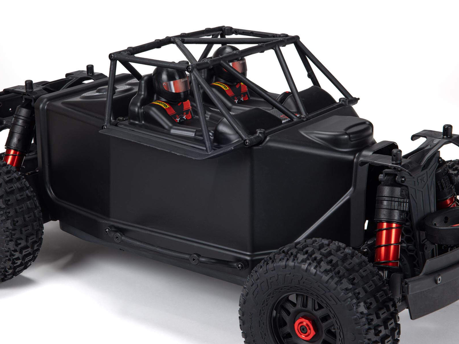 Arrma 1/8 MOJAVE 4S 4X4 RTR Bortstlös Desert Truck, Vit/Röd - 14