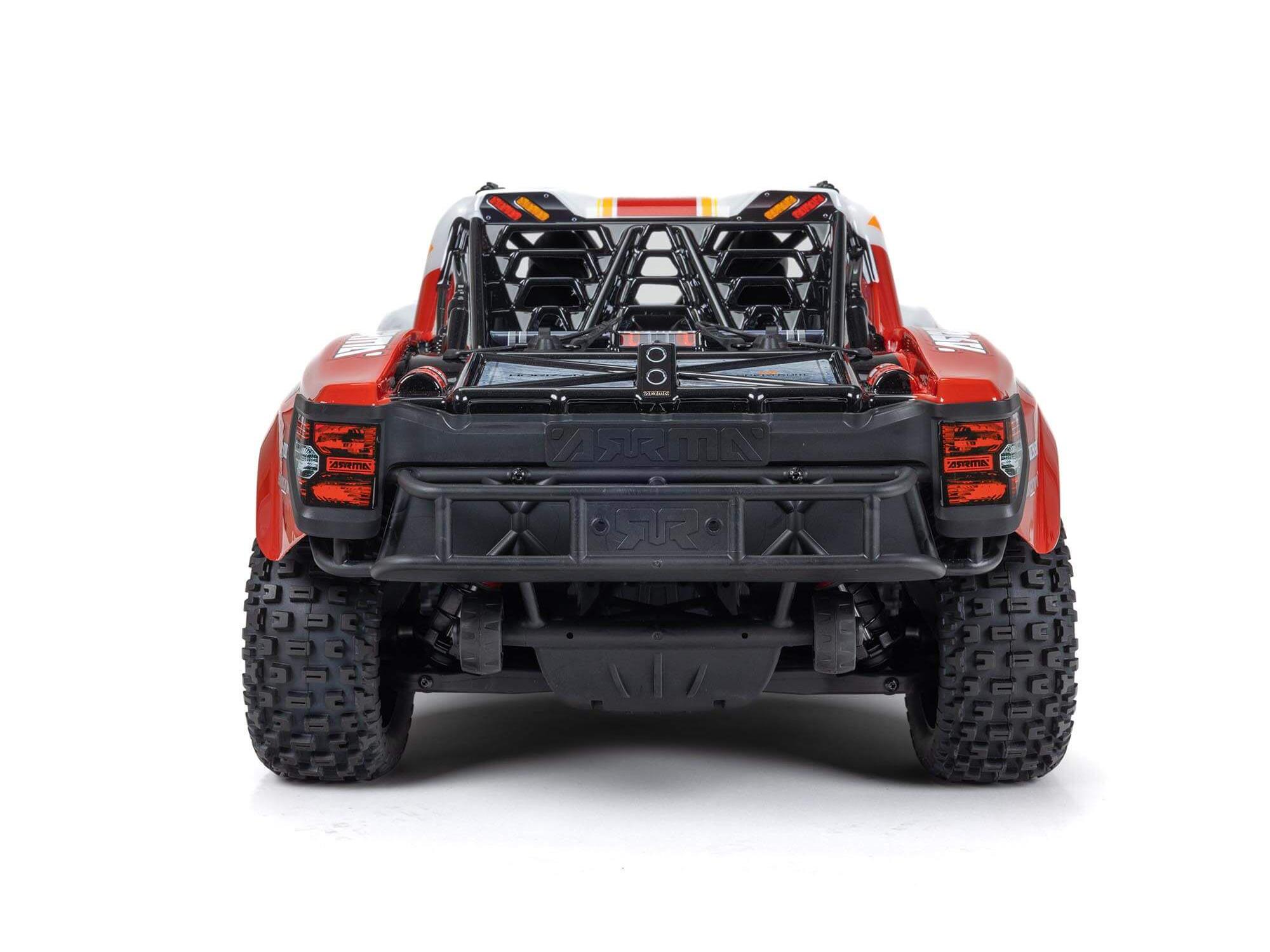 Arrma 1/8 MOJAVE 4S 4X4 RTR Bortstlös Desert Truck, Vit/Röd - 3