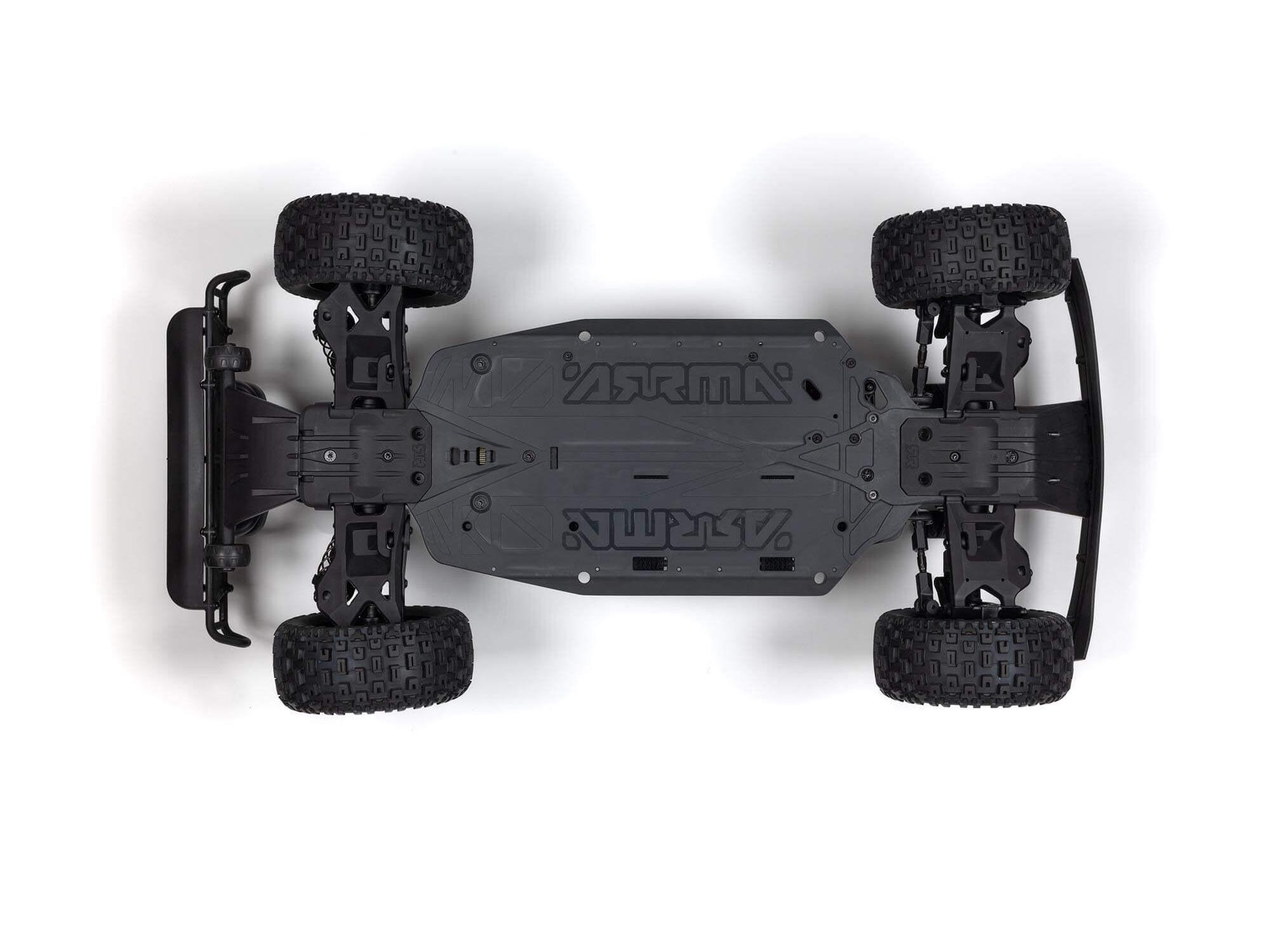 Arrma 1/8 MOJAVE 4S 4X4 RTR Bortstlös Desert Truck, Vit/Röd - 11