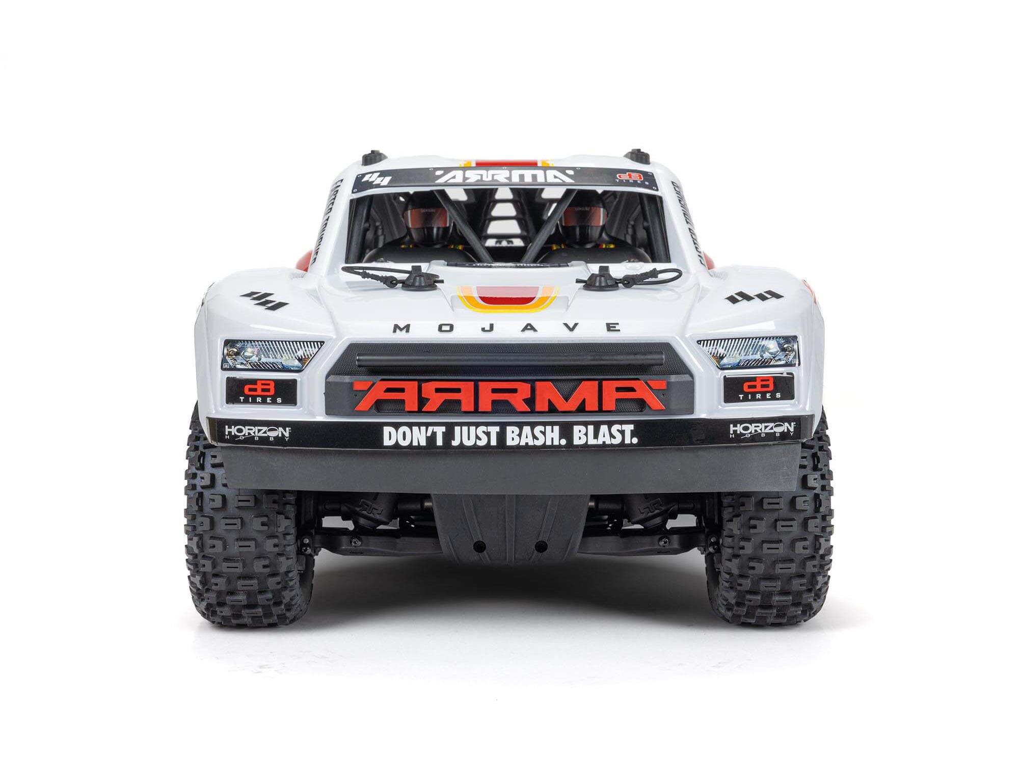 Arrma 1/8 MOJAVE 4S 4X4 RTR Bortstlös Desert Truck, Vit/Röd - 6