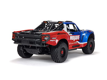 Arrma 1/8 MOJAVE 4S 4X4 RTR Bortstlös Desert Truck, Blå/Röd