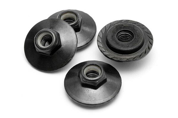 HPI HPZ680 Flanged Lock Nut M5X8Mm (Black/4Pcs)