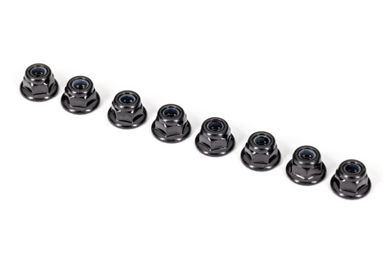 Traxxas 2744X Låsmutter Fläns M3 Svart (8)