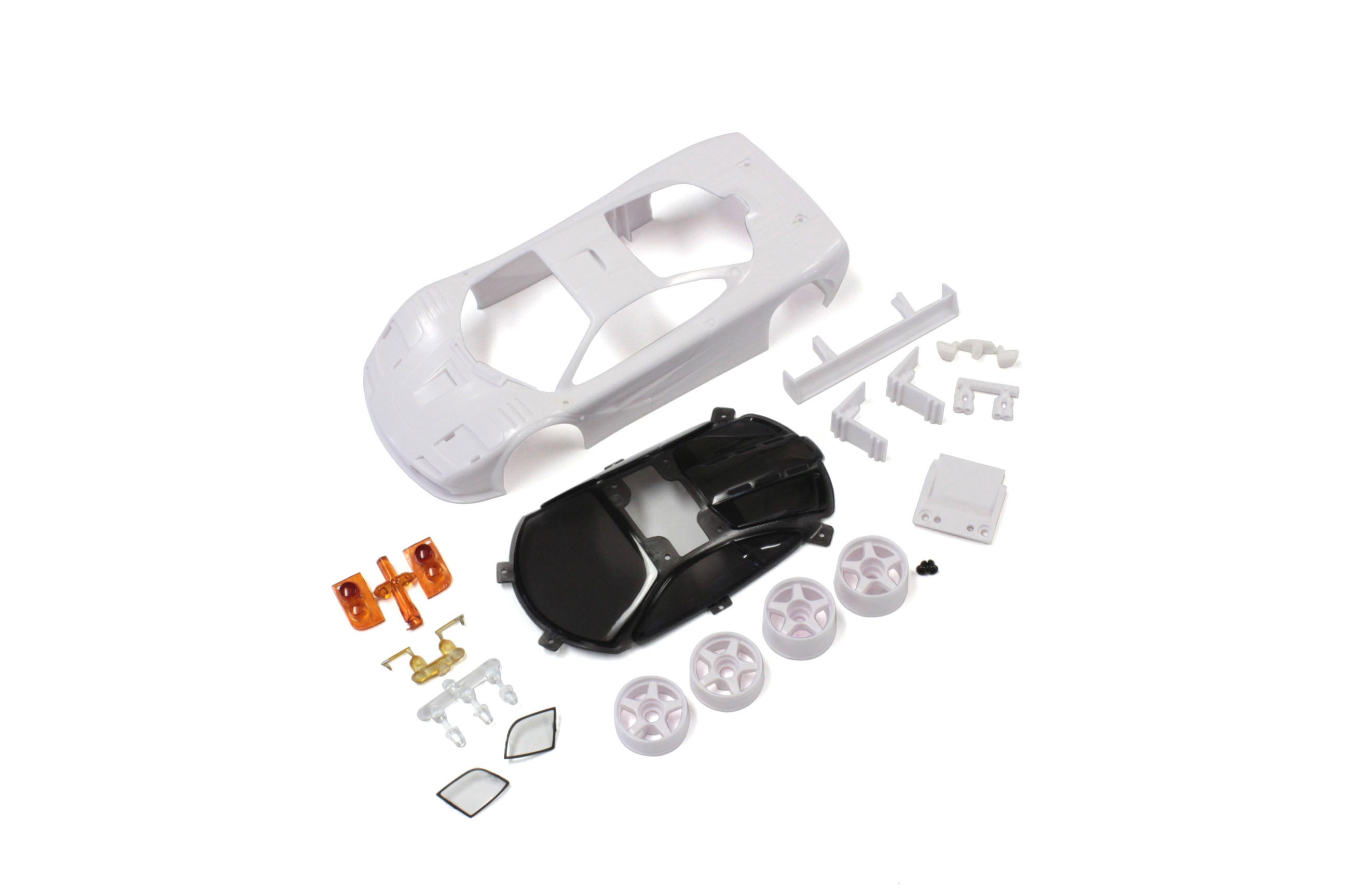 Kyosho MZN181 Bodyshell McLaren F1 LM Mini-Z + 2WD Rims (White Body)