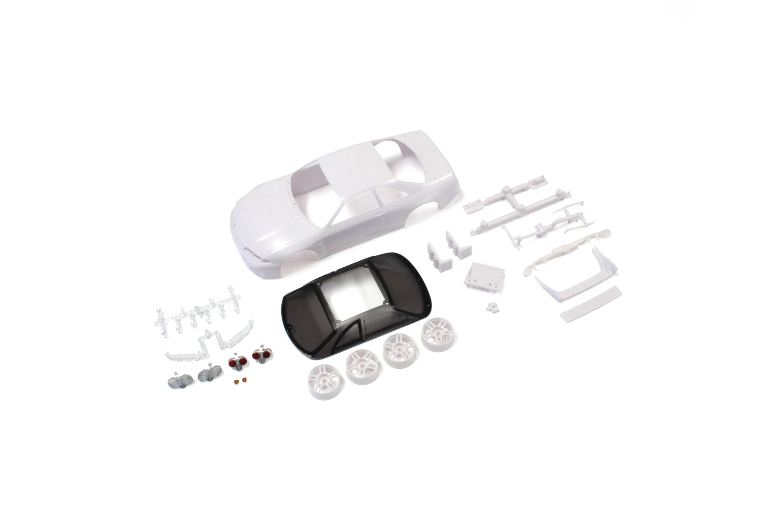 Kyosho MZN182 Bodyshell Nissan Skyline R33 Mini-Z + 4WD Rims (White Body)