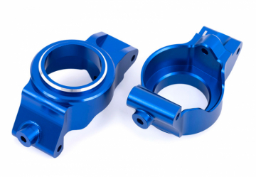 Traxxas 427832-BLUE Caster Blocks L+R (Pair) Alu Blue X-Maxx, XRT