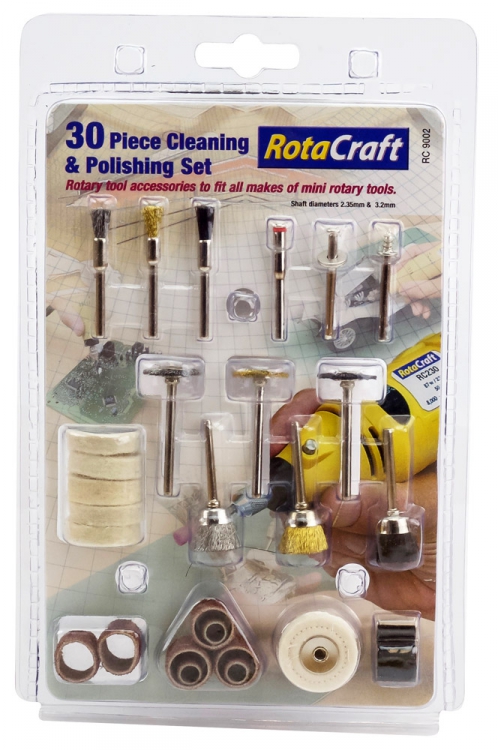 Rotacraft Rengörning / Polering verktygsset 30st