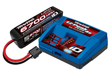 Traxxas 2998G Laddare EZ Peak Plus 8A och 4S 14,8v Li-Po 6700mAh Combo