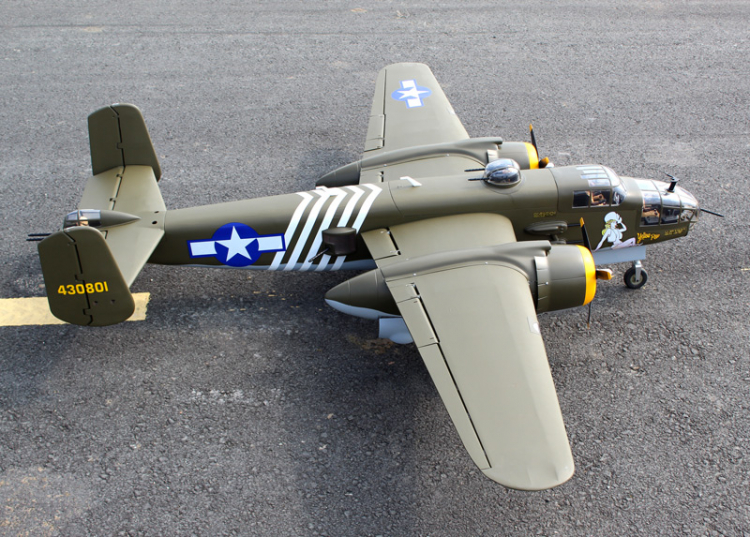 Seagull Mitchell B-25 20cc med ellandställ - 8
