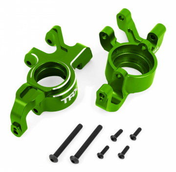 Traxxas 427836-GRN Steering Blocks L&amp;R (Pair) Alu Green X-Maxx, XRT