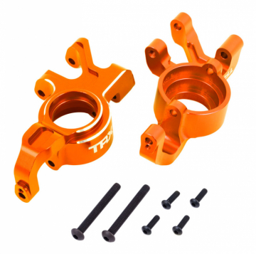 Traxxas 427836-ORNG Steering Blocks L&amp;R (Pair) Alu Orange X-Maxx, XRT