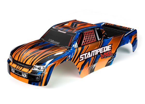 Body Stampede 2WD VXL Orange &amp; Blue Painted