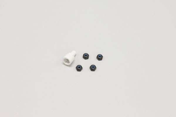 Kyosho MZW13BK Nyloc Alu Wheel Nut Kyosho Mini-Z (4) Black