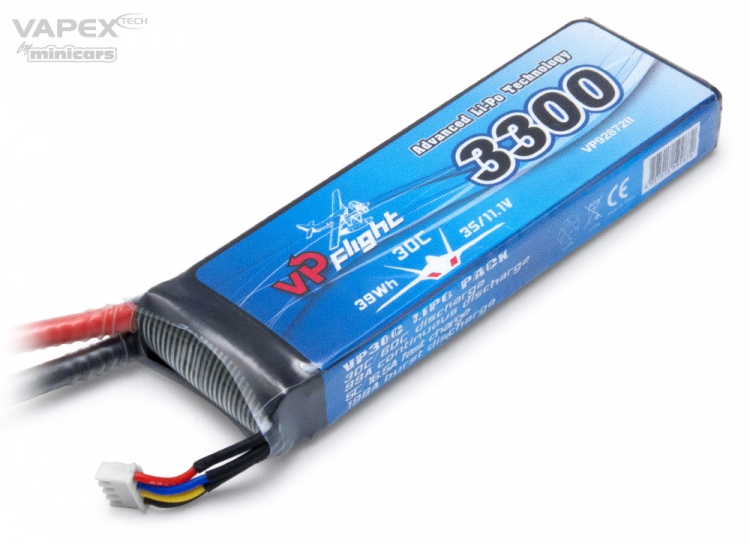 Vapex 92872III Li-Po Batteri 3S 11,1V 3300mAh 30C PREMIUM