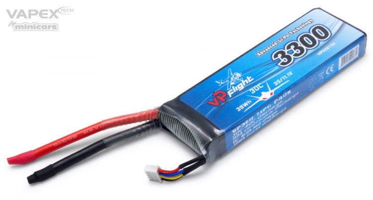 Vapex 92872III Li-Po Batteri 3S 11,1V 3300mAh 30C PREMIUM - 2