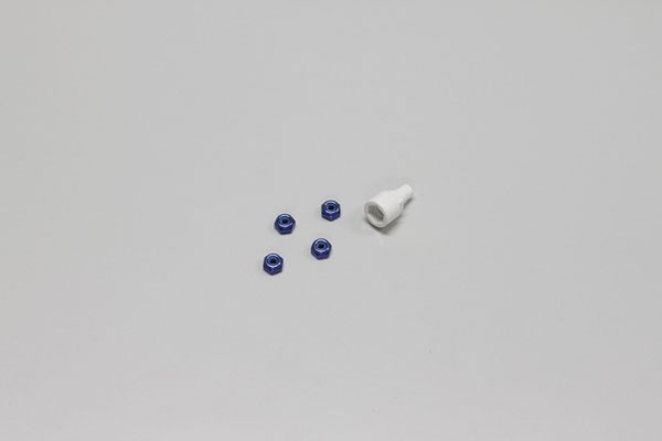 Kyosho MZW13BL Nyloc Alu Wheel Nut Kyosho Mini-Z (4) Blue