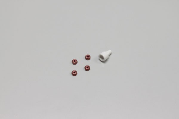 Kyosho MZW13R Nyloc Alu Wheel Nut Kyosho Mini-Z (4) Red