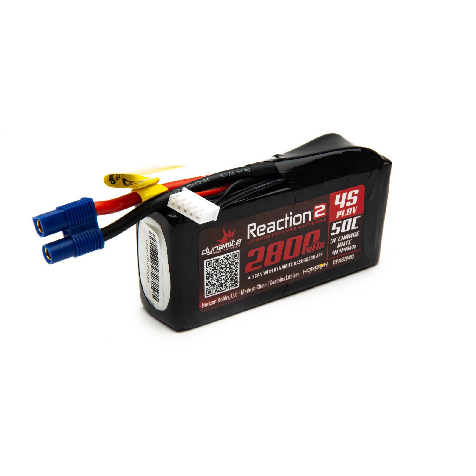 Dynamite Reaction 2 14.8V 2800mAh 4S 50C LiPo 96mm EC3