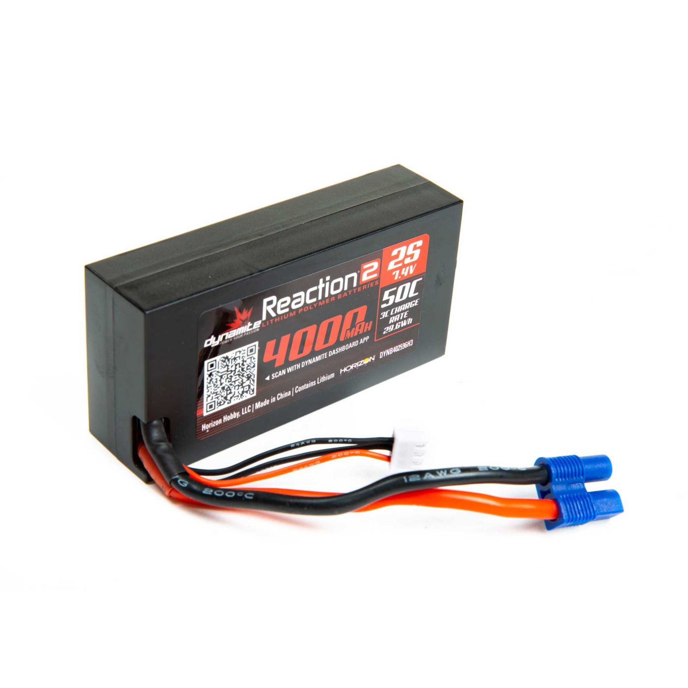 Dynamite 7.4V 4000mAh 2S 50C LiPo Hardcase 96mm IC3