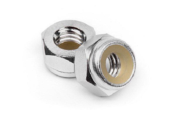 HPI HPZ866 Aluminum Lock Nut M4 (Silver/10Pcs)
