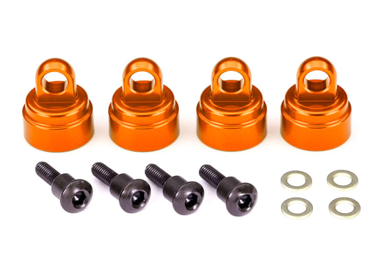 Traxxas 3767T Dämpartopp Orange Aluminium (4) Ultra-Shocks