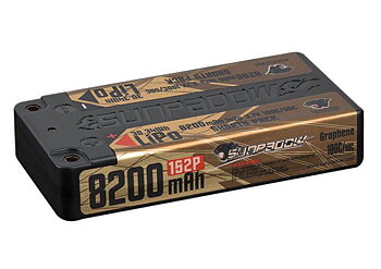 Sunpadow Li-Po Batteri 1S 3,7V 8200mAh 100C Shorty U-LCG Gold