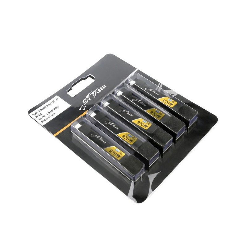 Tattu 270mAh 1S 3.7v 75c 5-pack