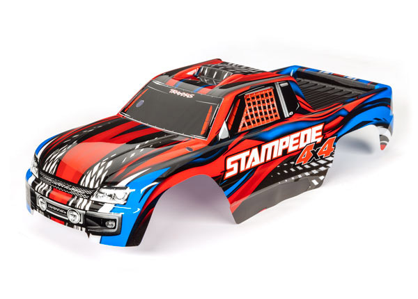 Traxxas 6729R Kaross Stampede 4x4 Röd Målad*