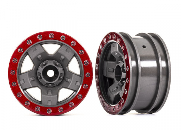 Traxxas 428180-RED Wheels TRX-4 Sport 2.2 Red (2)