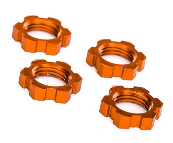 Traxxas 7758T Hjulmutter 17mm Aluminium Orange (4)