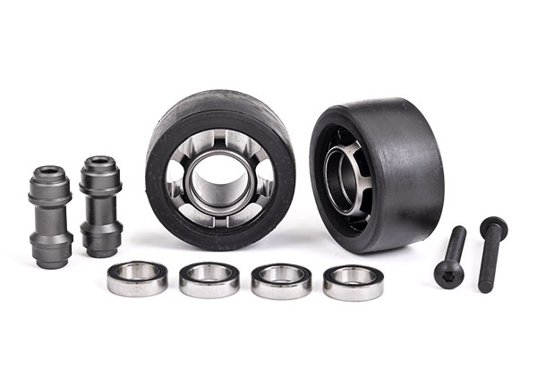 Wheels Alu Gray Wheelie Bar Set w/ Ball Bearings (2) X-Maxx, XRT, Maxx, Sledge